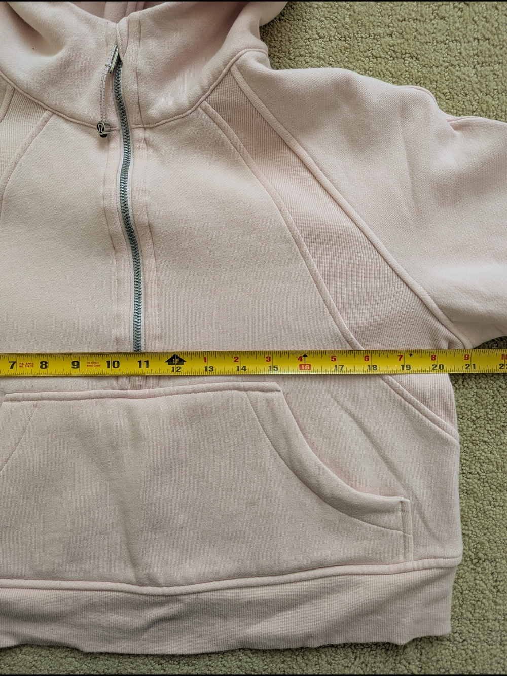 Lululemon Scuba Oversize Half Zip Hoodie Sweatshirt Strawberry Milkshake XS/S - Picture 6 of 7